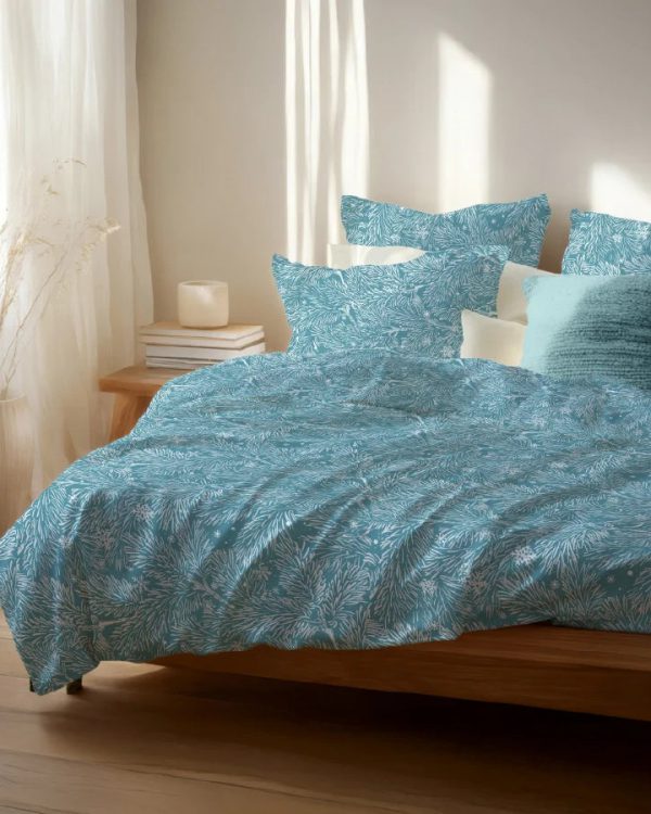 Bedsheet Set | Snowy Drift | 100% Cotton Single Size Bedsheet with 1 Pillow Case