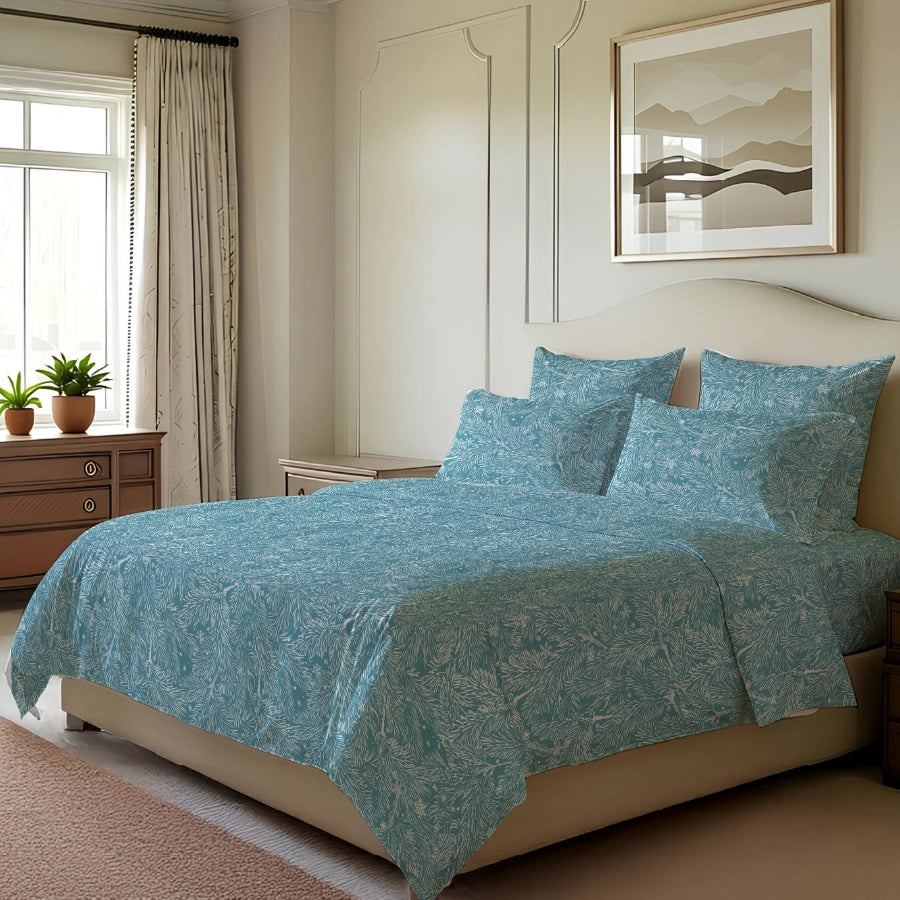 Comfort Bundle | Bedsheet Set with Quilt & Pillows | Snowy Drift