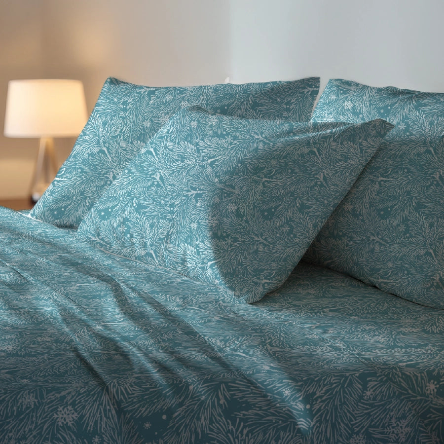 Comfort Bundle | Bedsheet Set with Quilt & Pillows | Snowy Drift