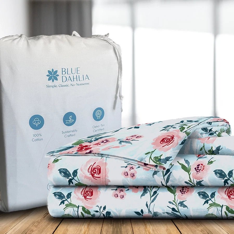 Duvet Cover | Soft Camellias | 100% Cotton | Size : Double