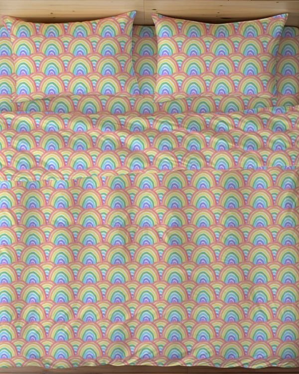 Bedsheet Set | Sunbeam Smiles | 100% Cotton Single Size Bedsheet with 1 Pillow Case