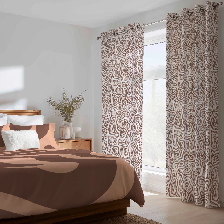 Wavy Art Curtain (Pack of 2)
