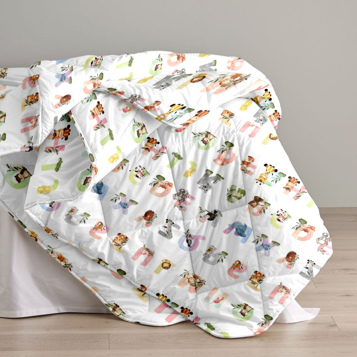 Quilt / AC Comforter | Size: Double | Alphabets Adventure