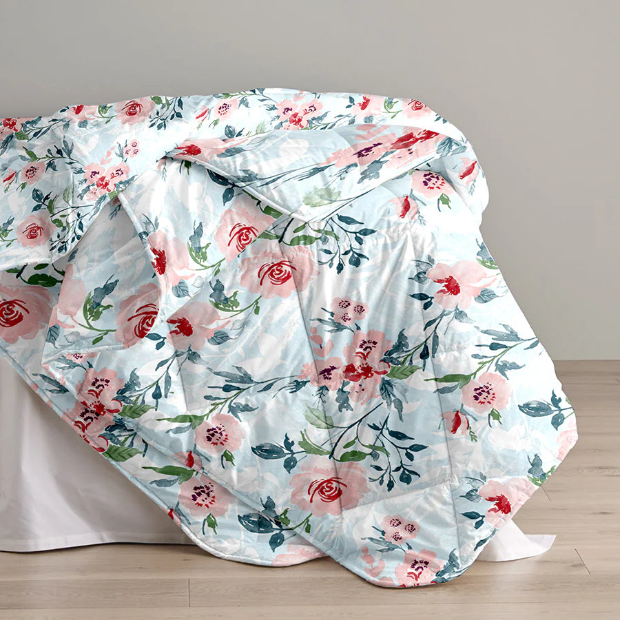 Quilt / AC Comforter | Size: Double | Soft Camellias